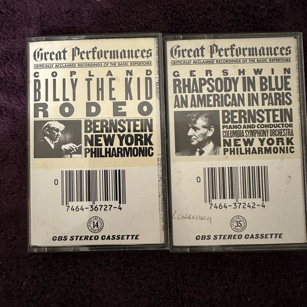 Lot of 2 vintage rare cassette tapes cassettes Great Performances 1981 music